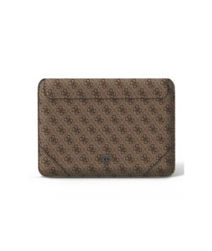 GUESS COMP. SLEEVE PU 4G TRIANGLE 14" BROWN